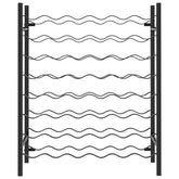 48 Bottle Capacity Black Metal Wine Rack